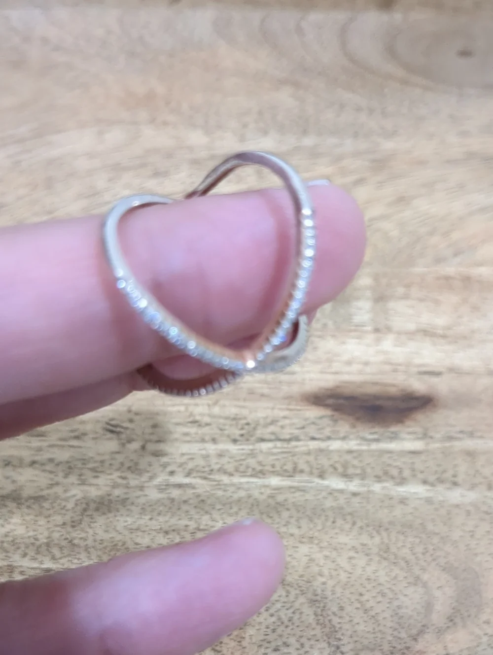 Elegant Crisscross Pave Ring - Sterling Silver